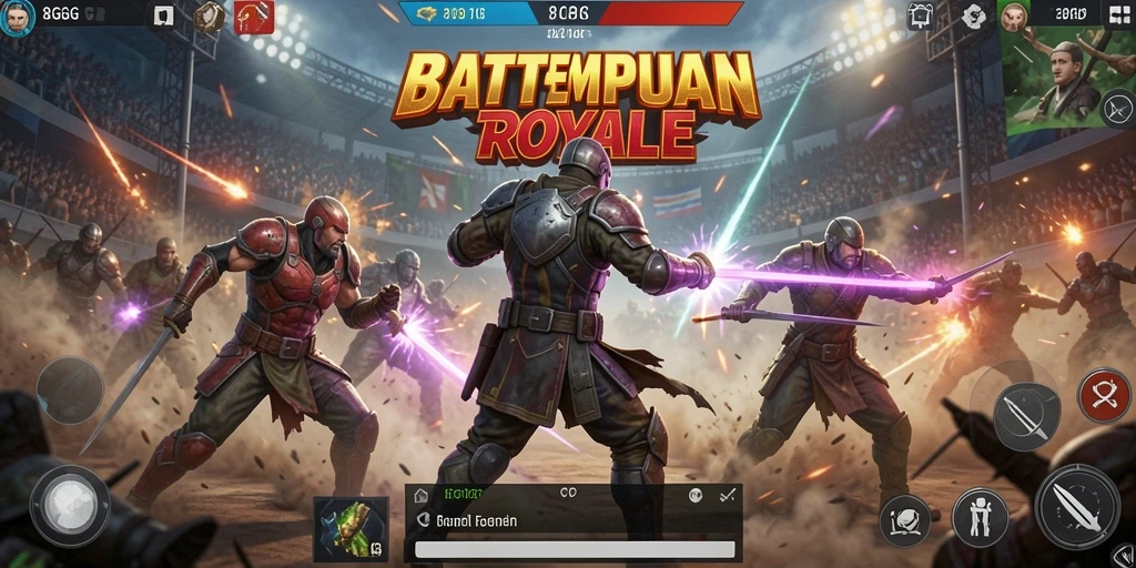 Gameplay seru Battle Royale di 8G8G dengan aksi mendebarkan.