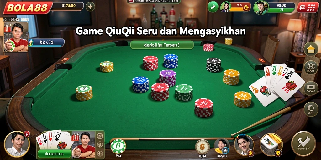 Gameplay QiuQiu yang mendebarkan dalam BOLA88.