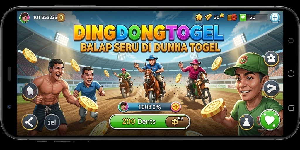Screenshot DINGDONGTOGEL menampilkan aksi balap yang mendebarkan.