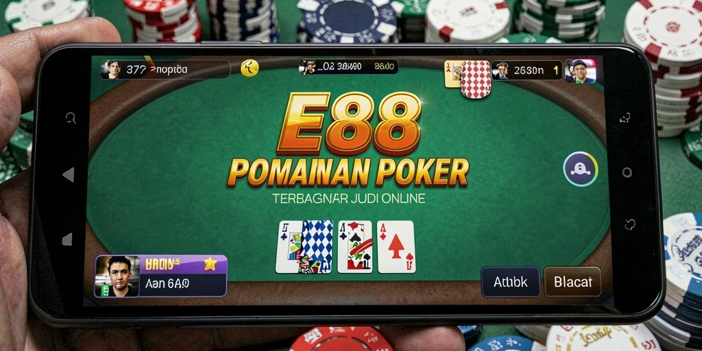 Tampilan gameplay Poker E88 yang menarik dan mendebarkan.