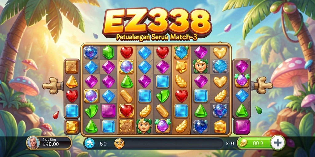 Tampilan gameplay <strong>EZ338</strong> yang penuh warna dan dinamis.