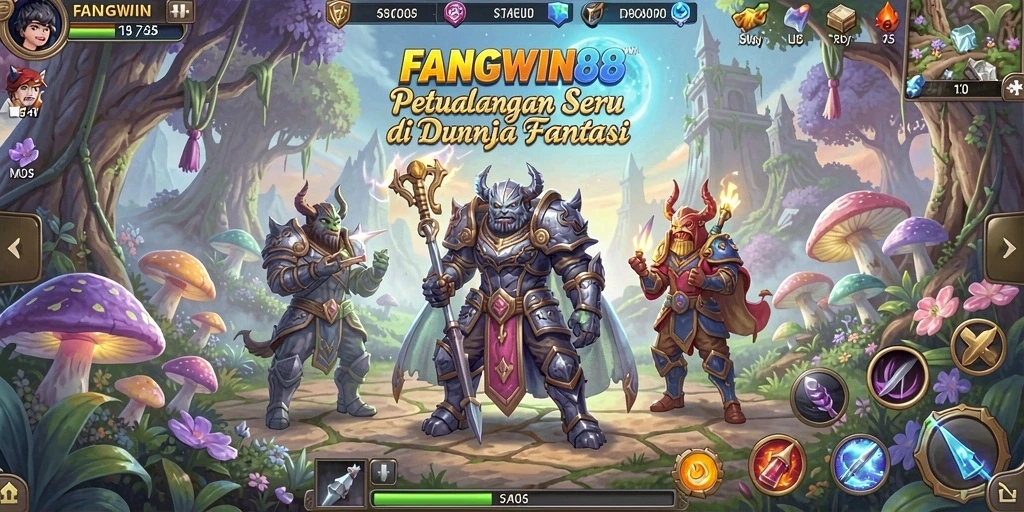 Tangkapan layar menampilkan momen seru gameplay dalam FANGWIN88.