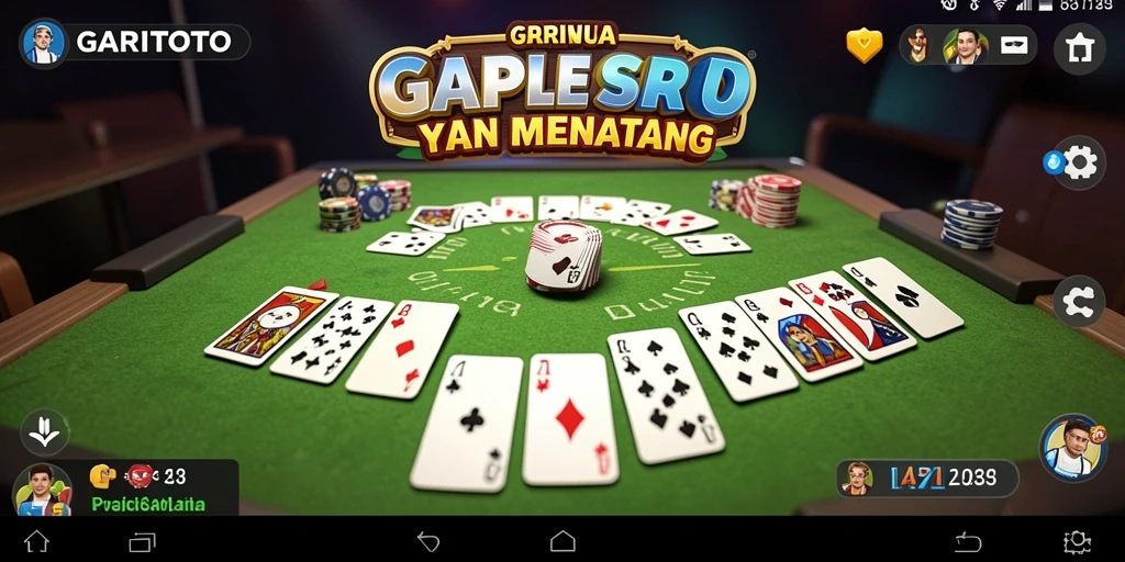 Tampilan gameplay seru dari GARITOTO saat bermain Gaple.