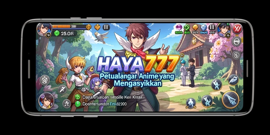 Tampilan gameplay HAYA777 dengan karakternya yang ikonik dan visual menawan.