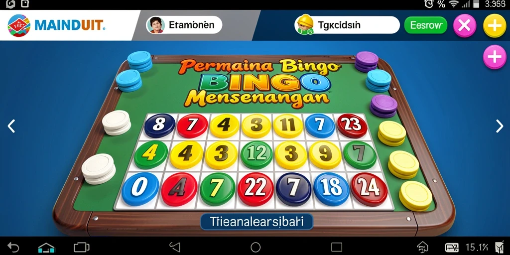 Screenshot gameplay MAINDUIT menampilkan serunya permainan Bingo.