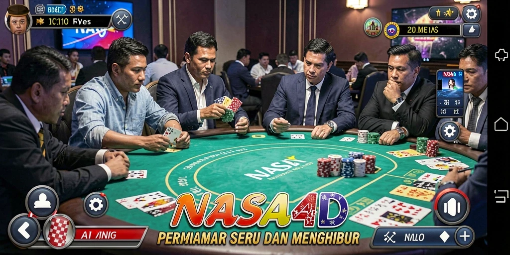 Screenshot gameplay seru dari aplikasi poker NASA4D.
