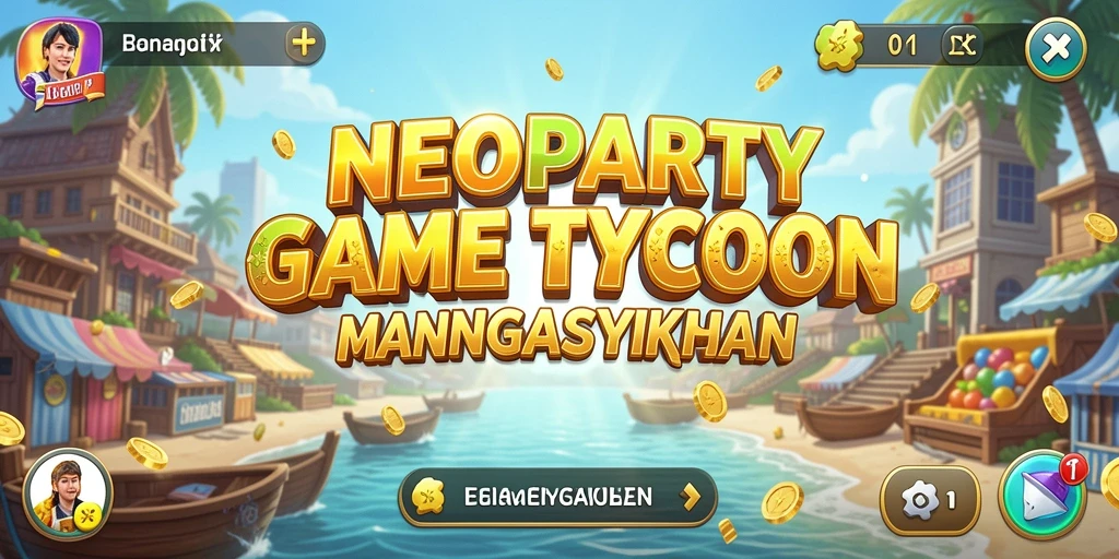 Screenshot utama NEOPARTY menampilkan gameplay Tycoon yang seru.