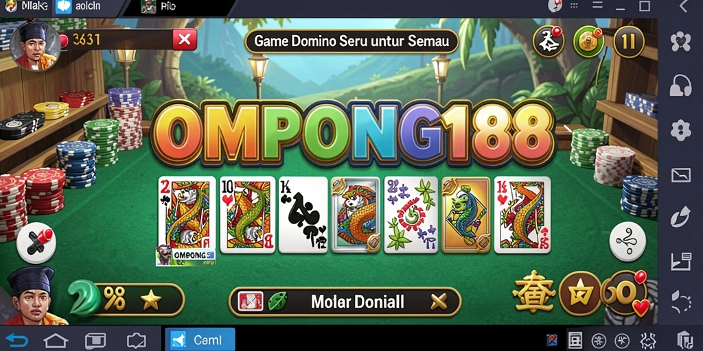 Tampilan gameplay OMPONG188 yang menarik dan penuh warna.