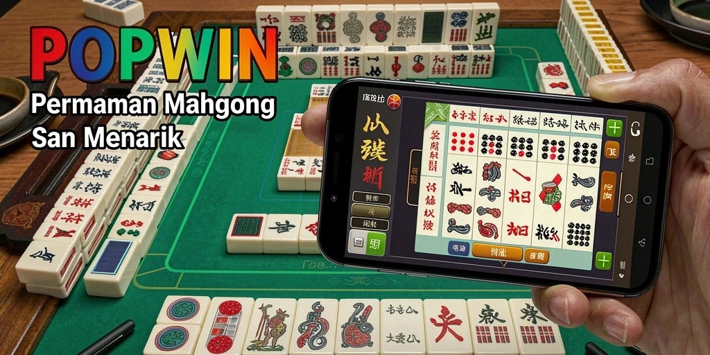 Tampilan menarik dari gameplay Mahjong di POPWIN yang adiktif.