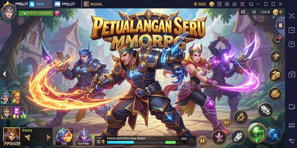 Tampilan menarik dari gameplay MMORPG PP8SLOT yang seru.