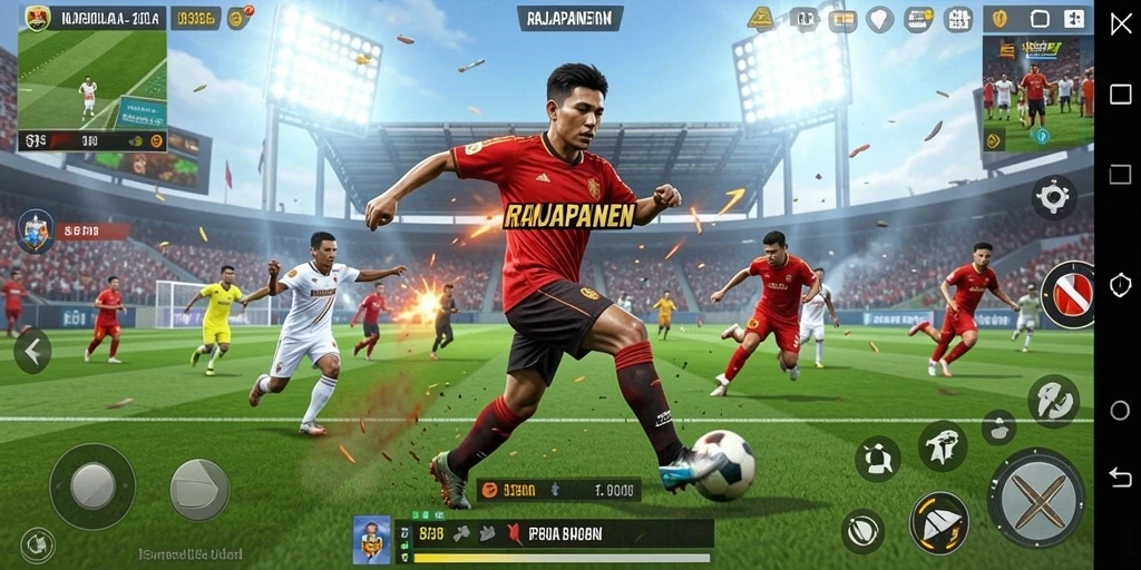 Tampilan aksi mendebarkan dalam gameplay RAJAPANEN.