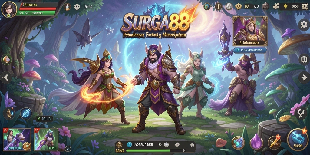 Tampilan gameplay RPG SURGA88 yang menakjubkan dan imersif.