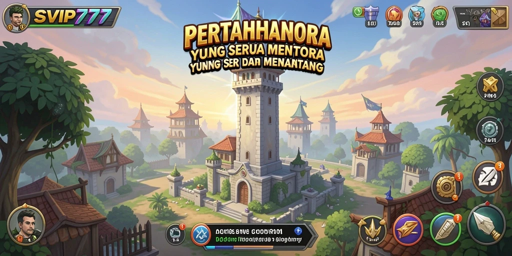 Tampilan seru dari gameplay Tower Defense yang menarik.